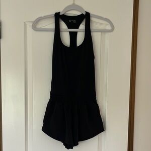 Black Bodysuit with Racerback Design